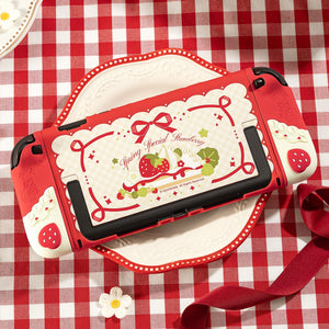 GeekShare Cream Strawberry Series Protective Case for Switch 2 GeekShare Cream Strawberry Series Protective Case for Switch 2