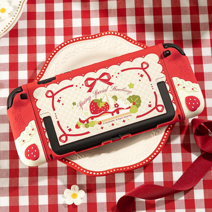 GeekShare Cream Strawberry Series Protective Case for Switch 2 GeekShare Cream Strawberry Series Protective Case for Switch 2