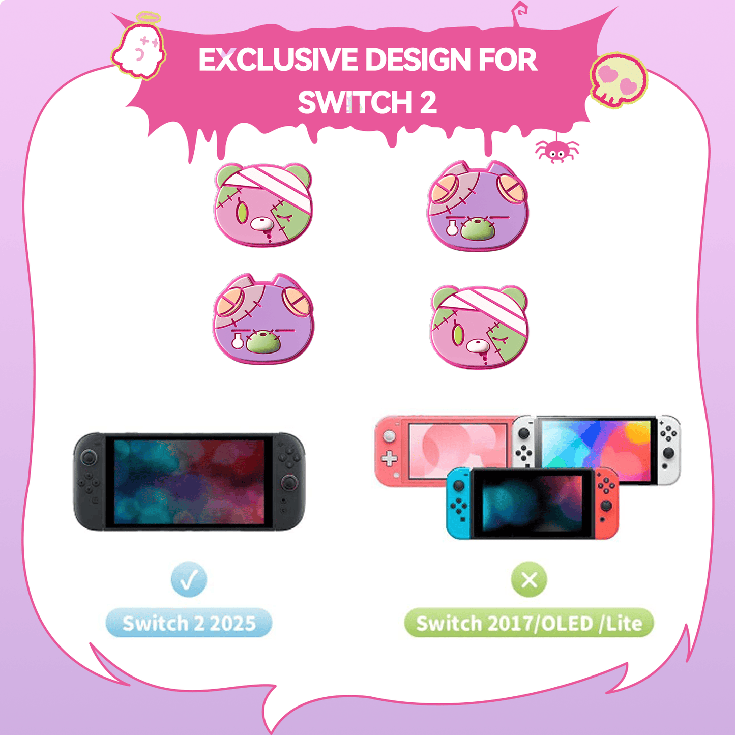 GeekShare Cutie Doll Thumb Grip Caps for Switch 2 GeekShare Cutie Doll Thumb Grip Caps for Switch 2