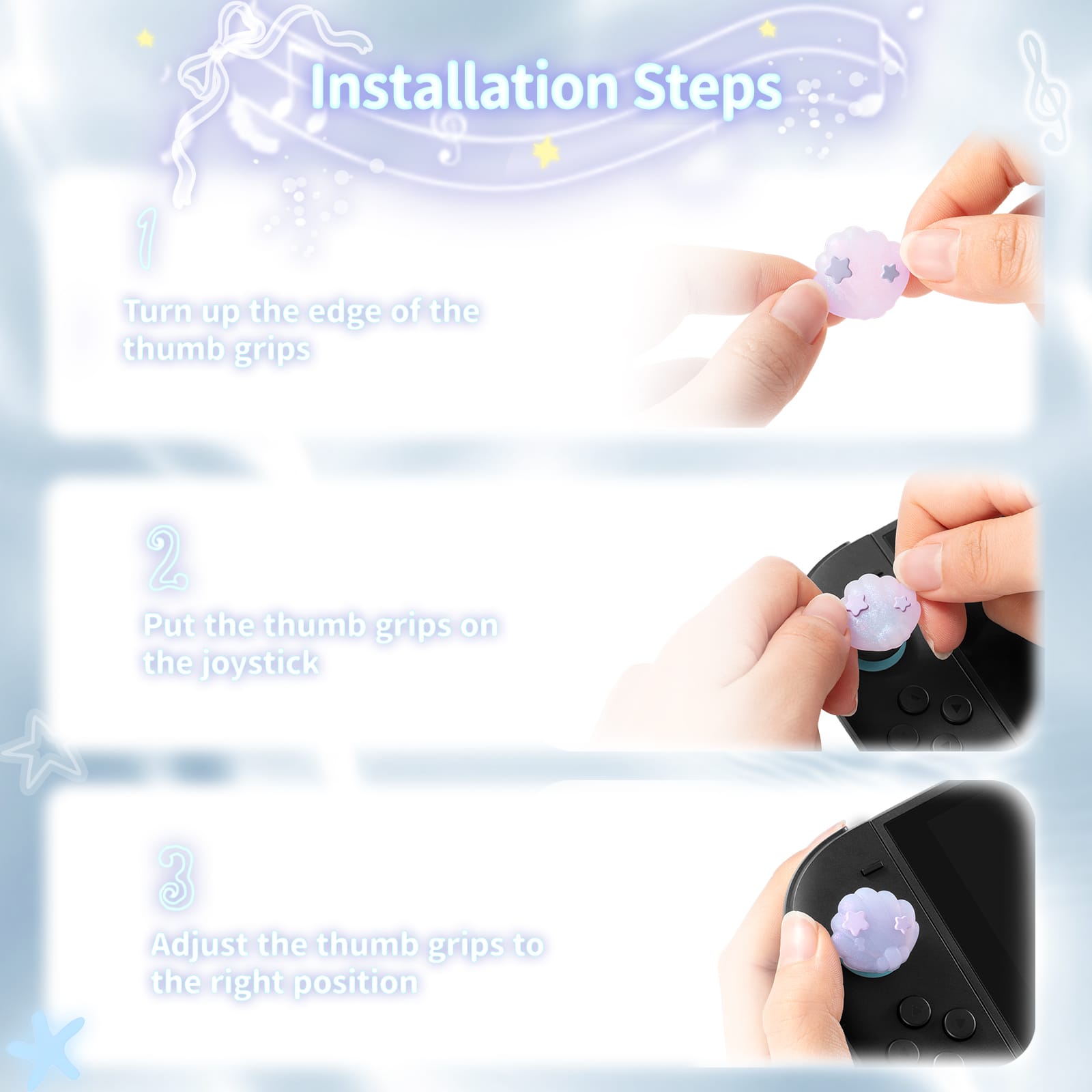 GeekShare Dreamy Seashell Thumb Grip Caps for switch 2 GeekShare Dreamy Seashell Thumb Grip Caps for switch 2