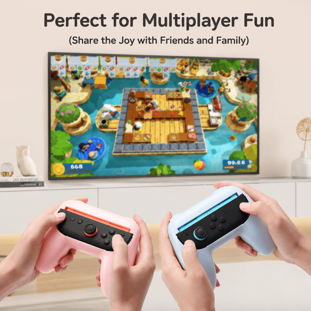 GeekShare Enhanced Joy-Con Grip Set for Switch 2 – Pink & Blue GeekShare Joy-Con Enhanced Grip Set for Switch 2