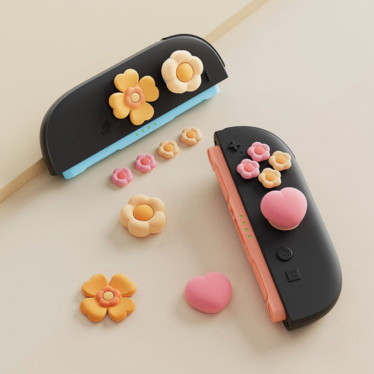 GeekShare Heart Flower Button Caps for Switch 2 GeekShare Heart Flower Button Caps for Switch 2
