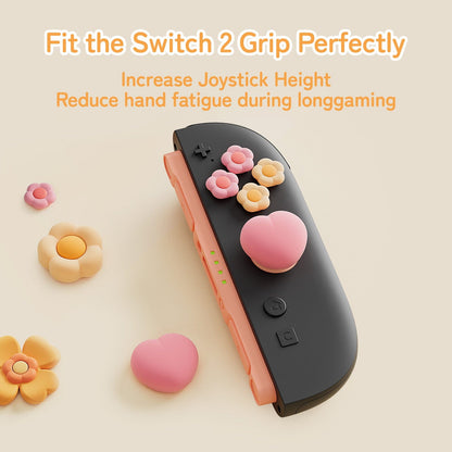 GeekShare Heart Flower Button Caps for Switch 2 GeekShare Heart Flower Button Caps for Switch 2