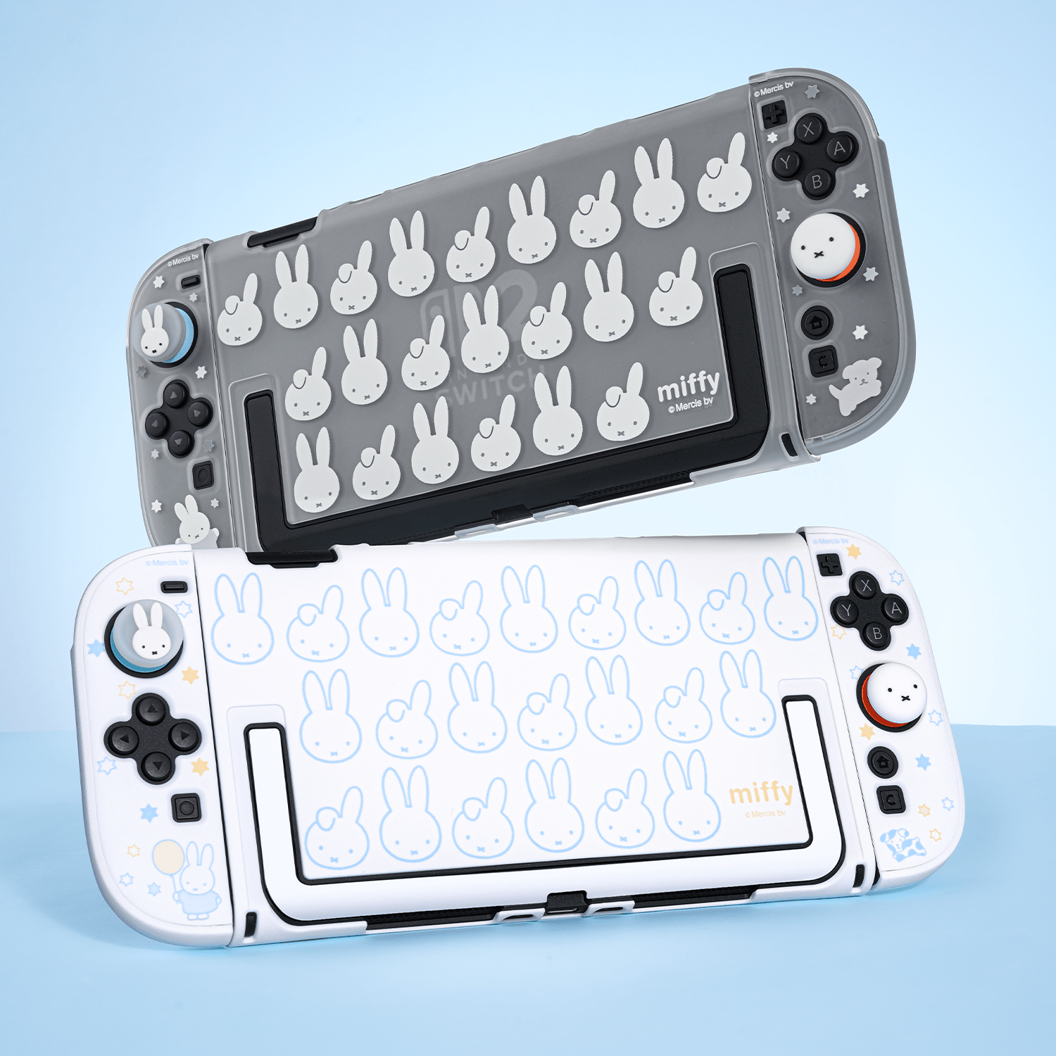 GeekShare Hello Miffy Split Hollow Protective Case |Colorful / White / Semi-Transparent  for Switch 2 GeekShare Hello Miffy Split Hollow Protective Case |Colorful / White / Semi-Transparent  for Switch 2