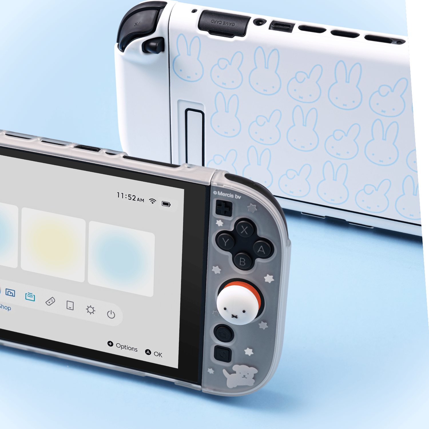 GeekShare Hello Miffy Split Hollow Protective Case |Colorful / White / Semi-Transparent  for Switch 2 GeekShare Hello Miffy Split Hollow Protective Case |Colorful / White / Semi-Transparent  for Switch 2