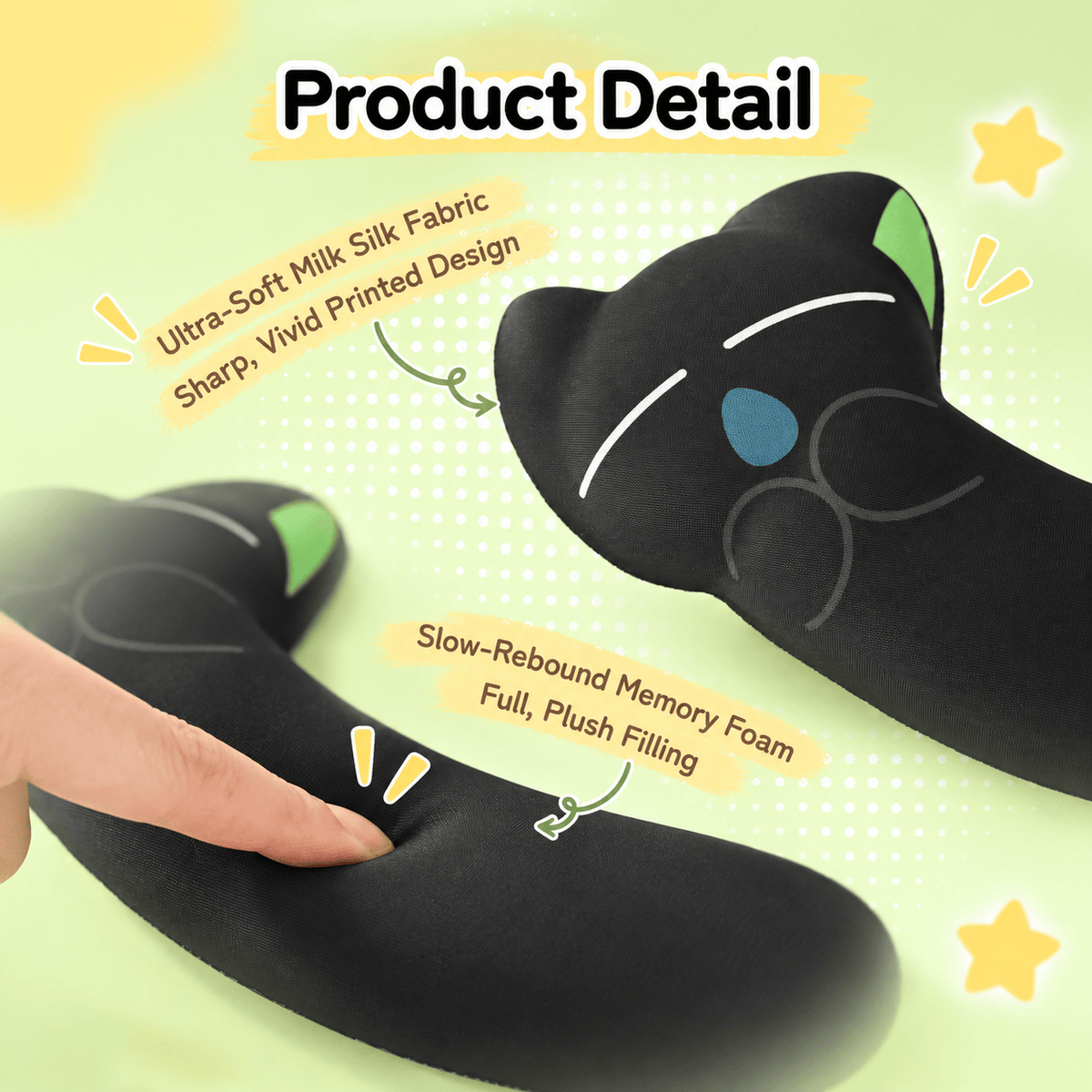 GeekShare Luo Xiaohei HEI Series Cat Mouse Wrist Rest GeekShare Luo Xiaohei HEI Series Cat Mouse Wrist Rest