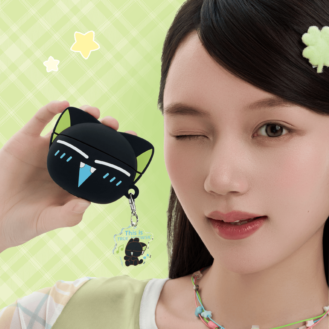 GeekShare Luo Xiaohei Meow Beat Protective Case for AirPods 4 GeekShare Luo Xiaohei Meow Beat Protective Case for AirPods 4