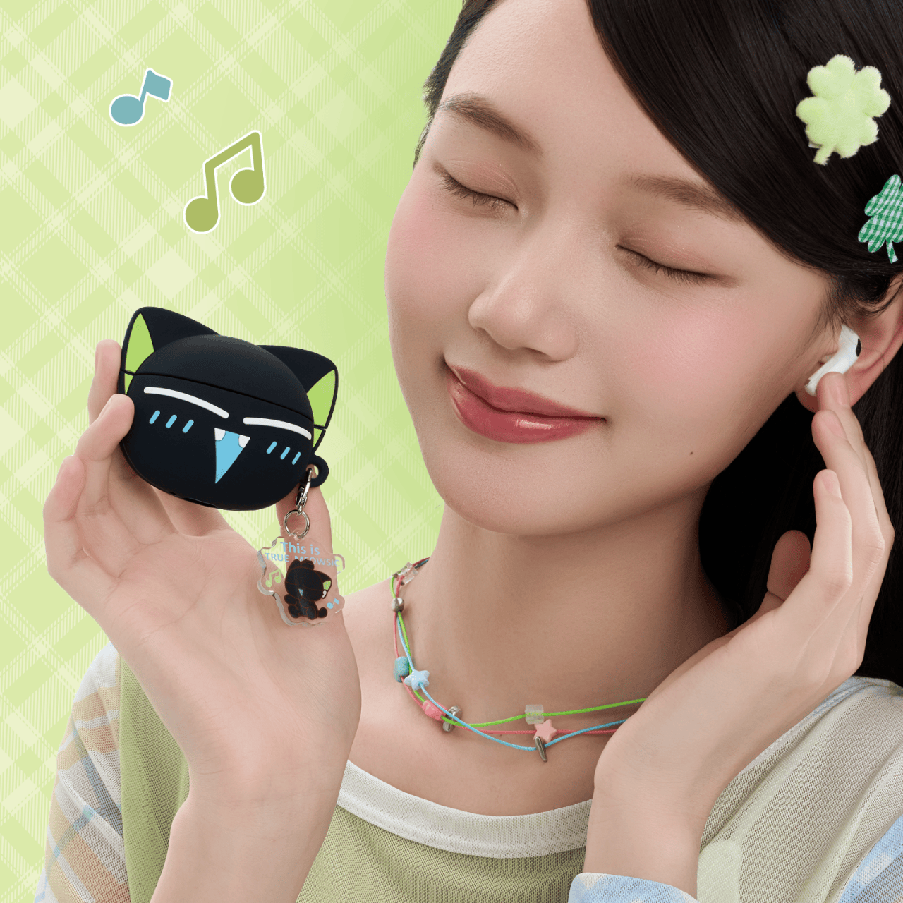 GeekShare Luo Xiaohei Meow Beat Protective Case for AirPods 4 GeekShare Luo Xiaohei Meow Beat Protective Case for AirPods 4