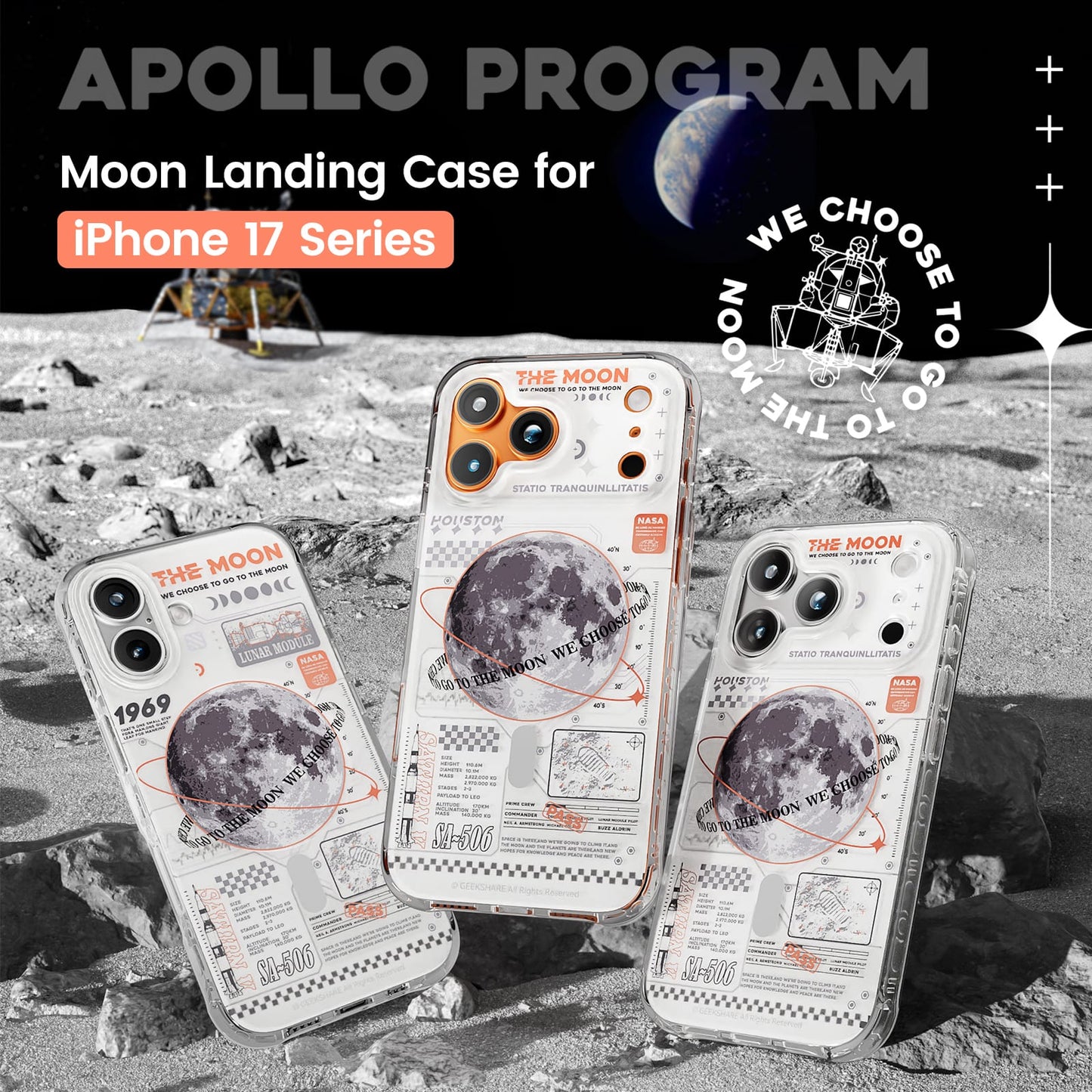 GeekShare Moon Landing Mission Phone Case GeekShare Moon Landing Mission Phone Case