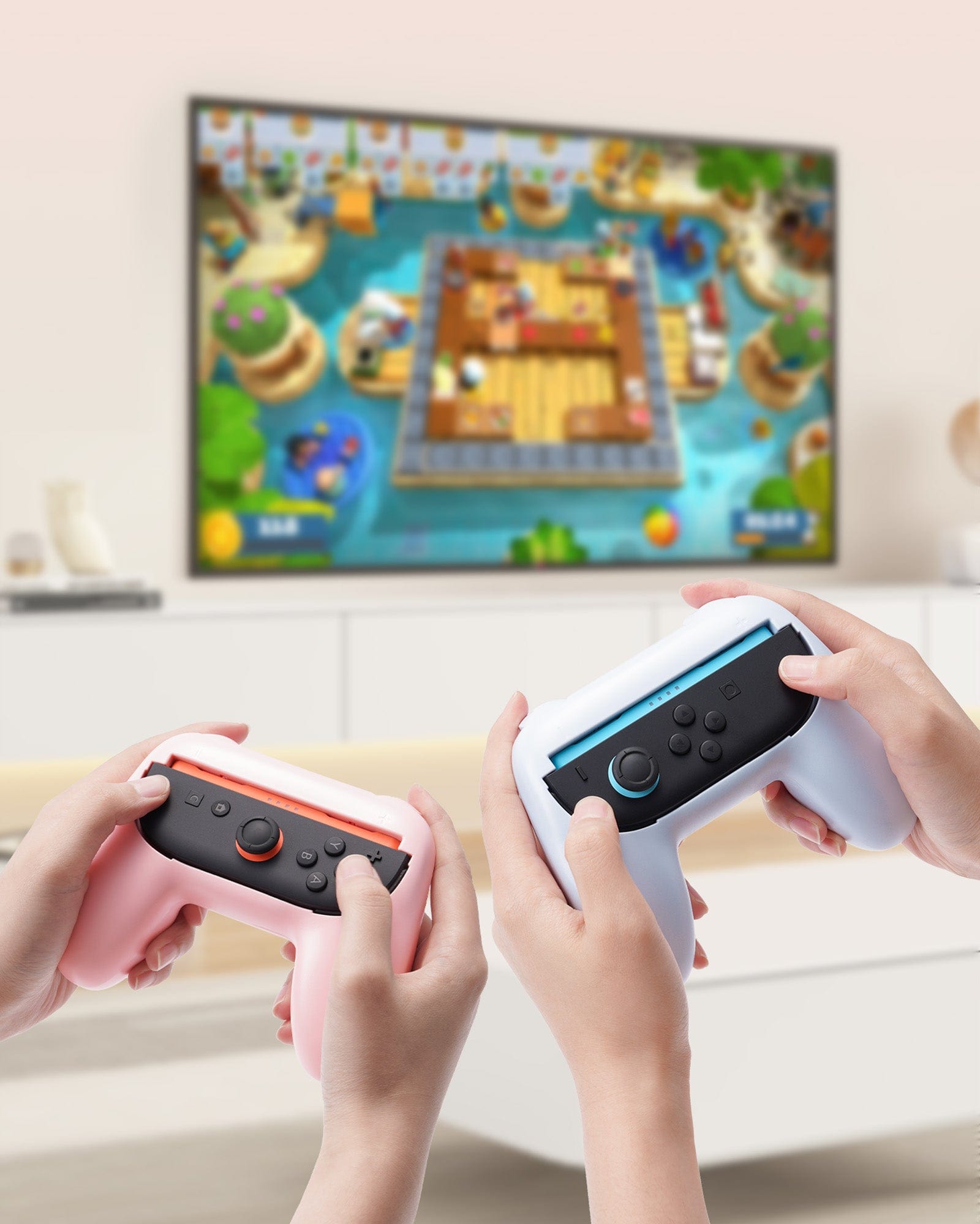 GeekShare NS2 Joy-Con Enhanced Grip - Pink & Blue