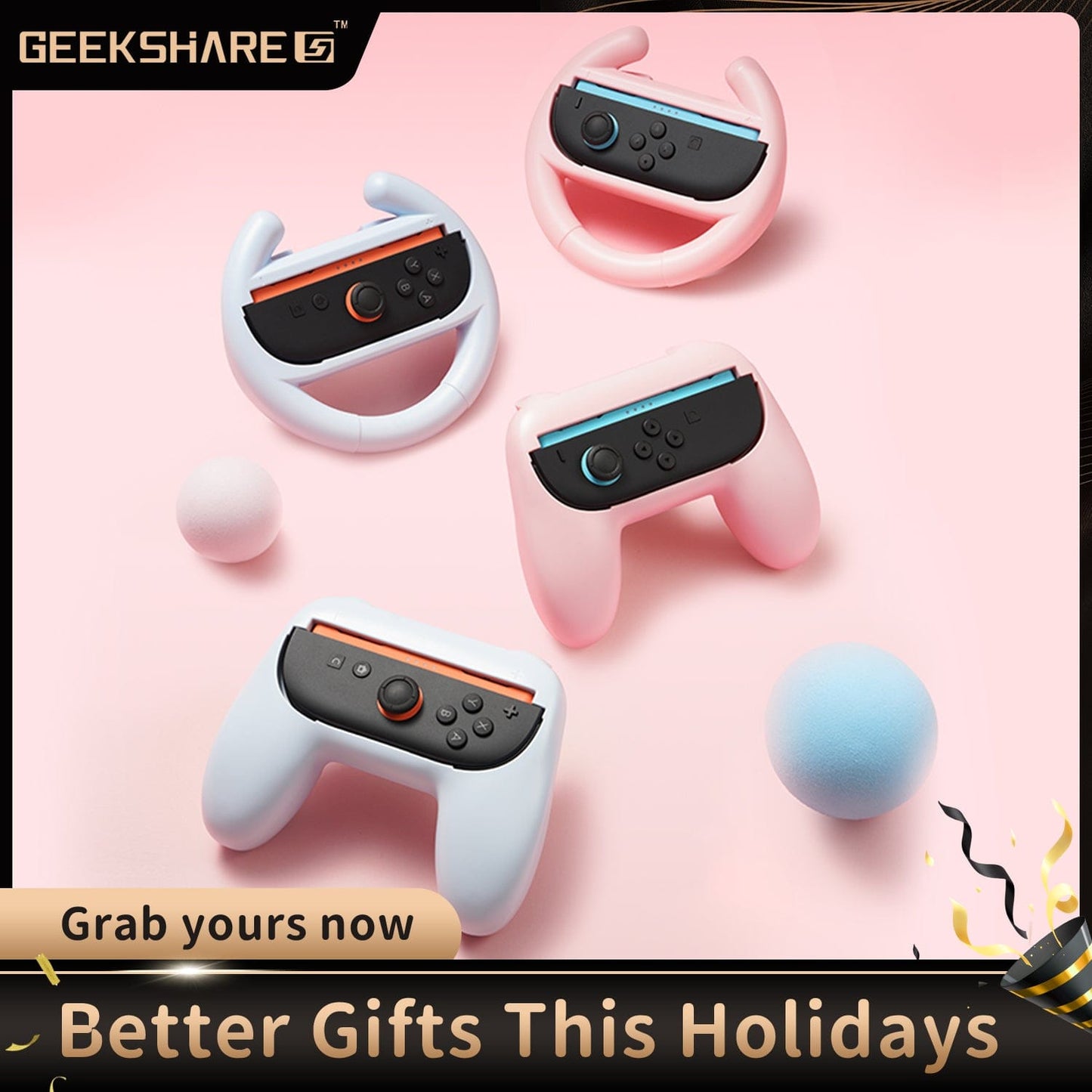Geekshare NS2 Joycon Enhanced Grip (Pink + Blue) Geekshare NS2 Joycon Enhanced Grip (Pink + Blue)