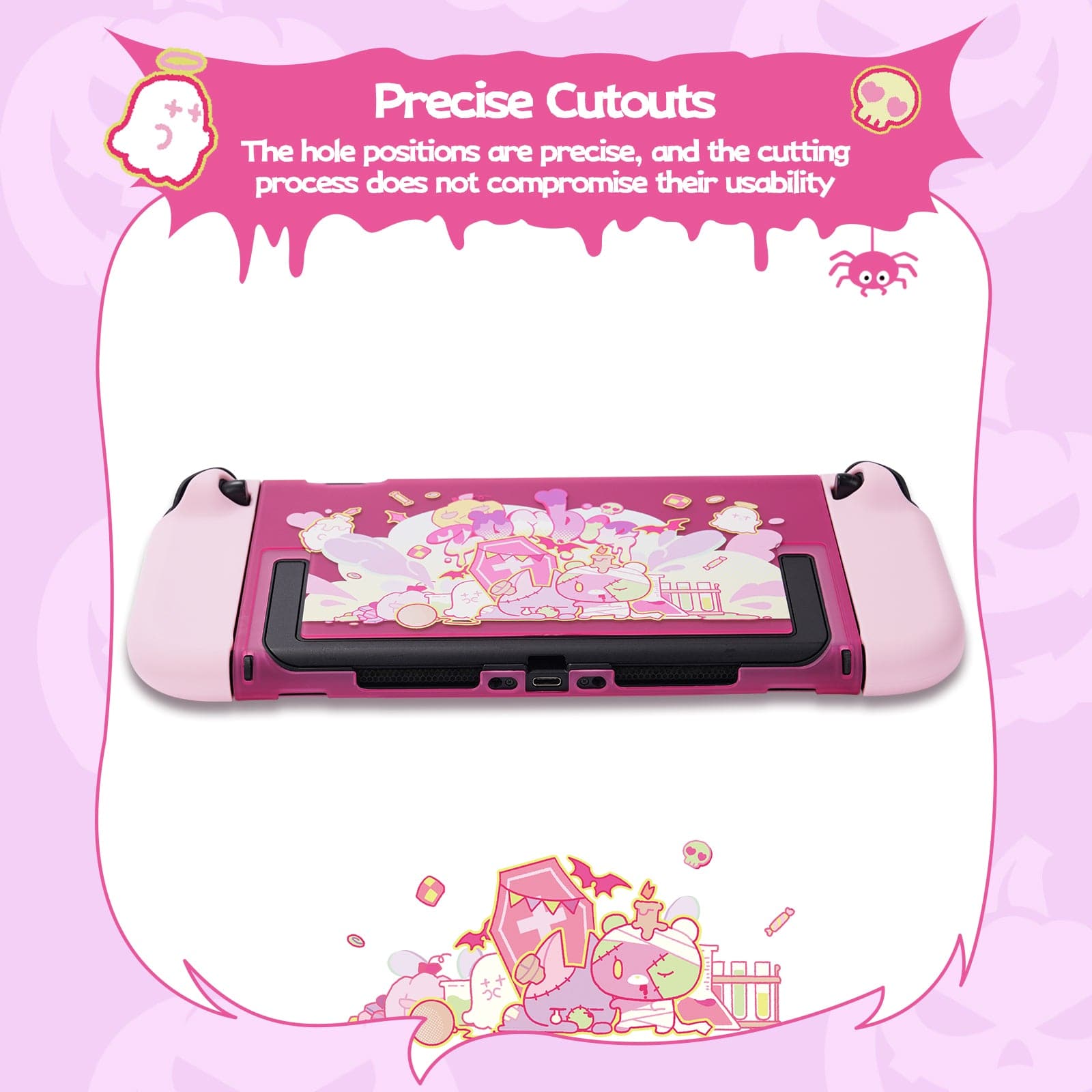 GeekShare Patch Cute Doll Modular Hollow Protective Case for Switch 2 GeekShare Patch Cute Doll Modular Hollow Protective Case for Switch 2