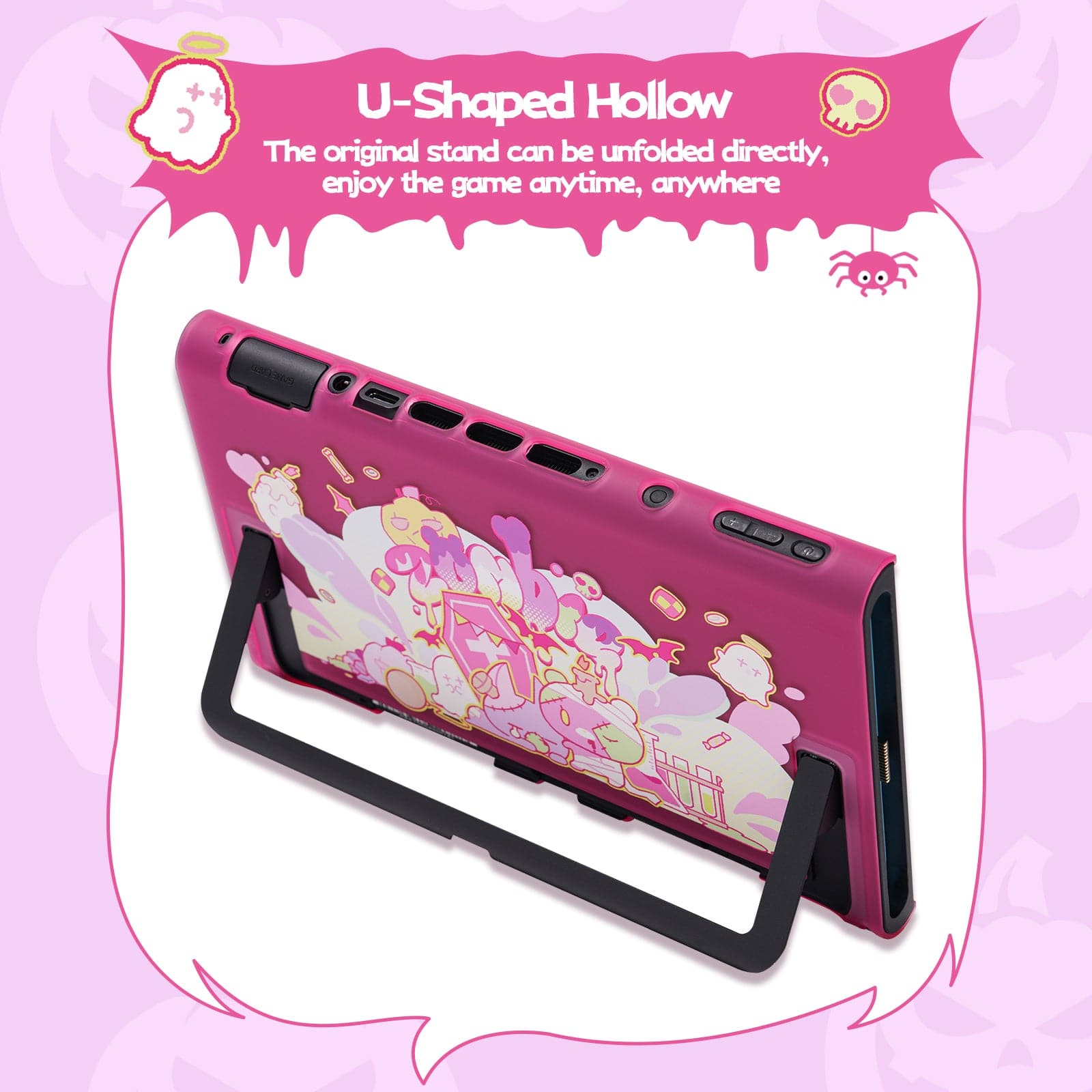 GeekShare Patch Cute Doll Modular Hollow Protective Case for Switch 2 GeekShare Patch Cute Doll Modular Hollow Protective Case for Switch 2