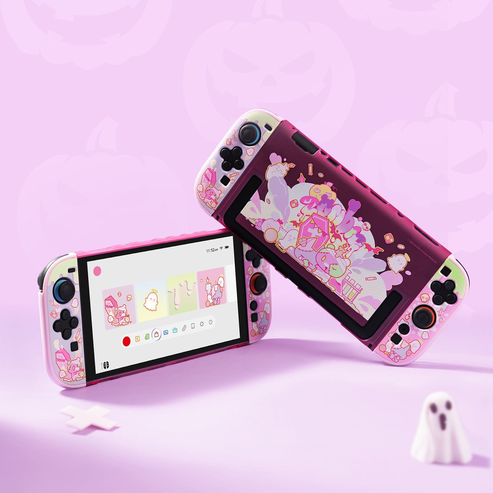 GeekShare Patch Cute Doll Modular Hollow Protective Case for Switch 2 GeekShare Patch Cute Doll Modular Hollow Protective Case for Switch 2