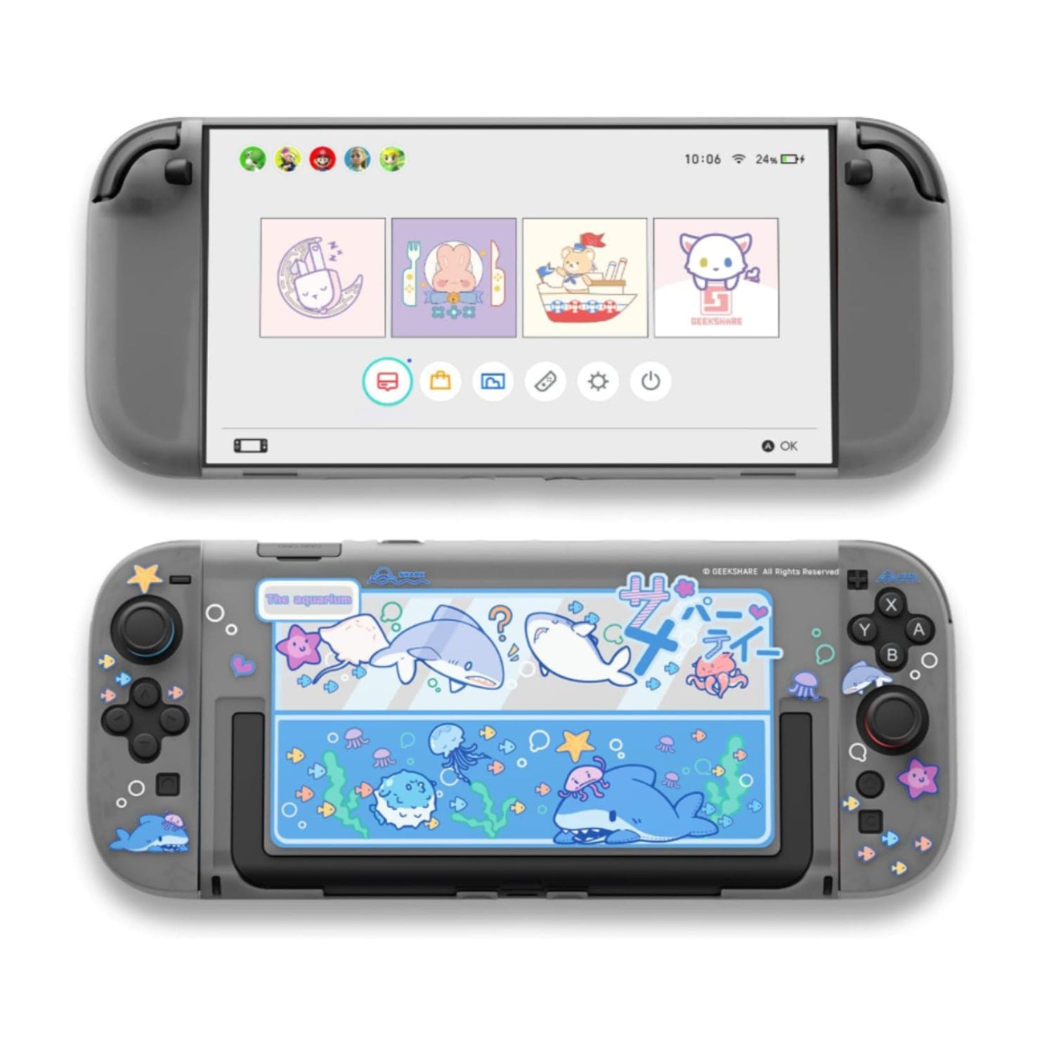 GeekShare Protective Case for switch 2 -Shark Party GeekShare Protective Case for switch 2 -Shark Party
