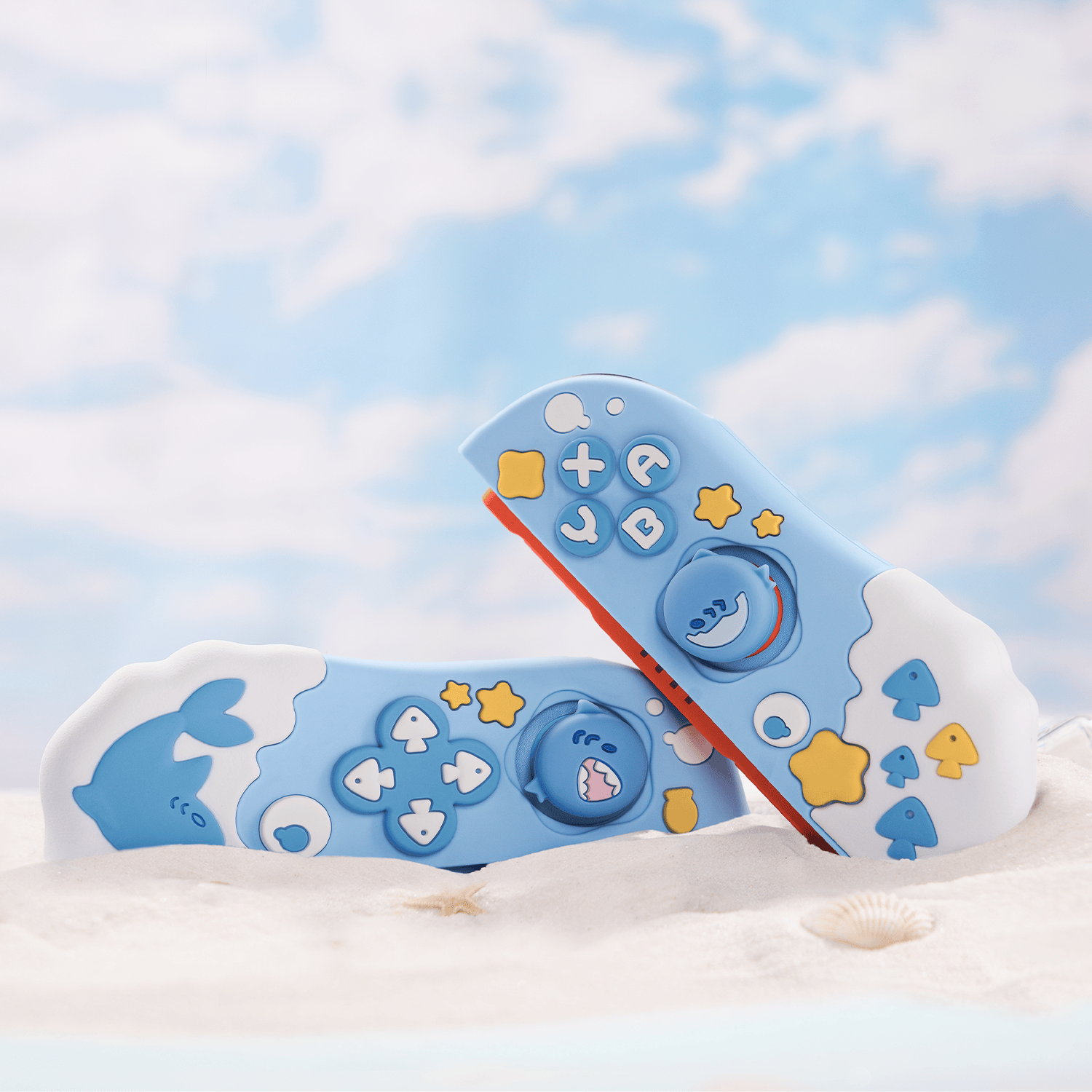 GeekShare Shark Party Silicone Controller Grip Case Set for Switch 2 GeekShare Shark Party Silicone Controller Grip Case Set for Switch 2