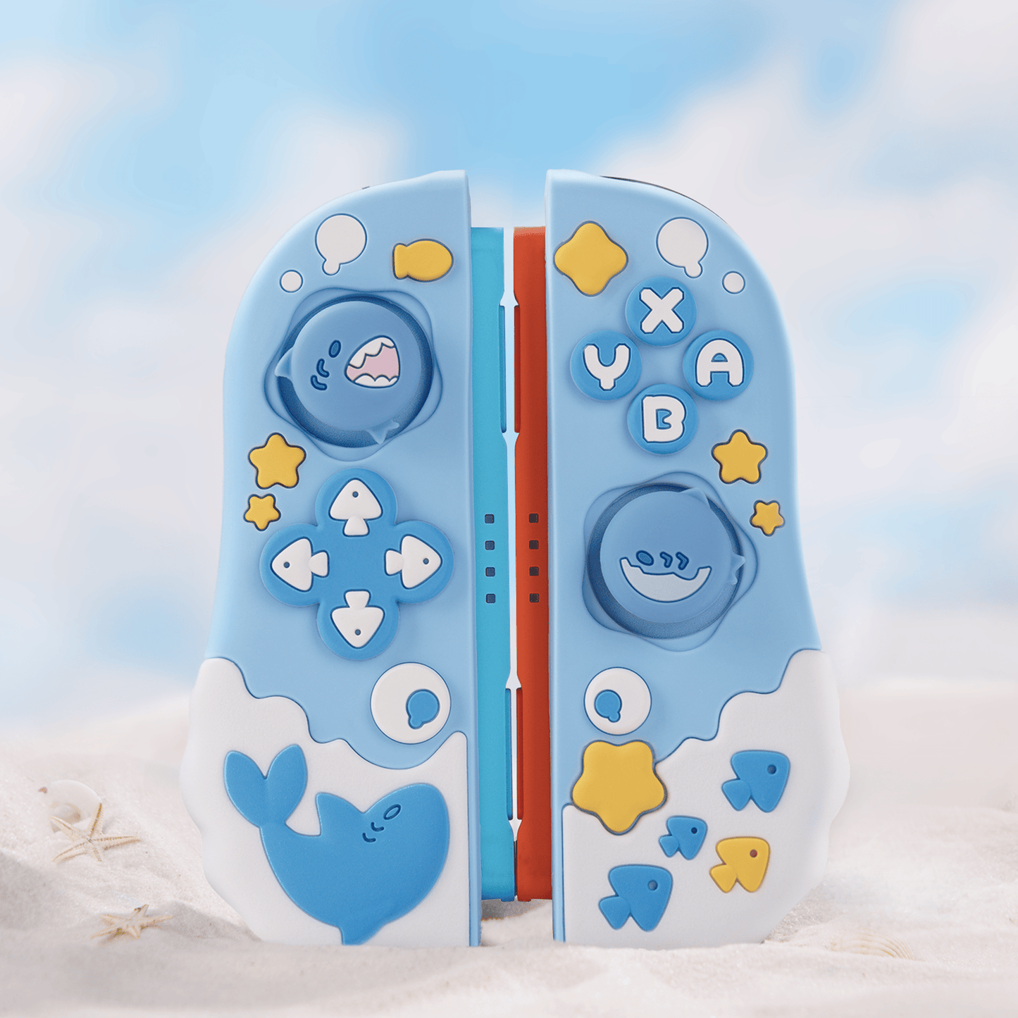 GeekShare Shark Party Silicone Controller Grip Case Set for Switch 2 GeekShare Shark Party Silicone Controller Grip Case Set for Switch 2