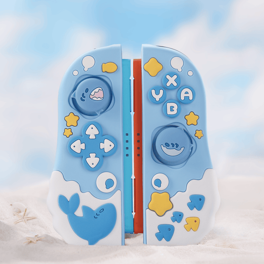 GeekShare Shark Party Silicone Controller Grip Case Set for Switch 2 GeekShare Shark Party Silicone Controller Grip Case Set for Switch 2