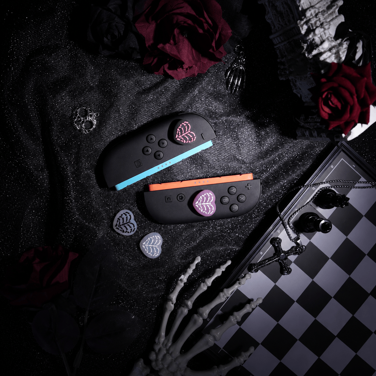 GeekShare Skeleton Heart Thumb Grip Caps for switch 2 GeekShare Skeleton Heart Thumb Grip Caps for switch 2