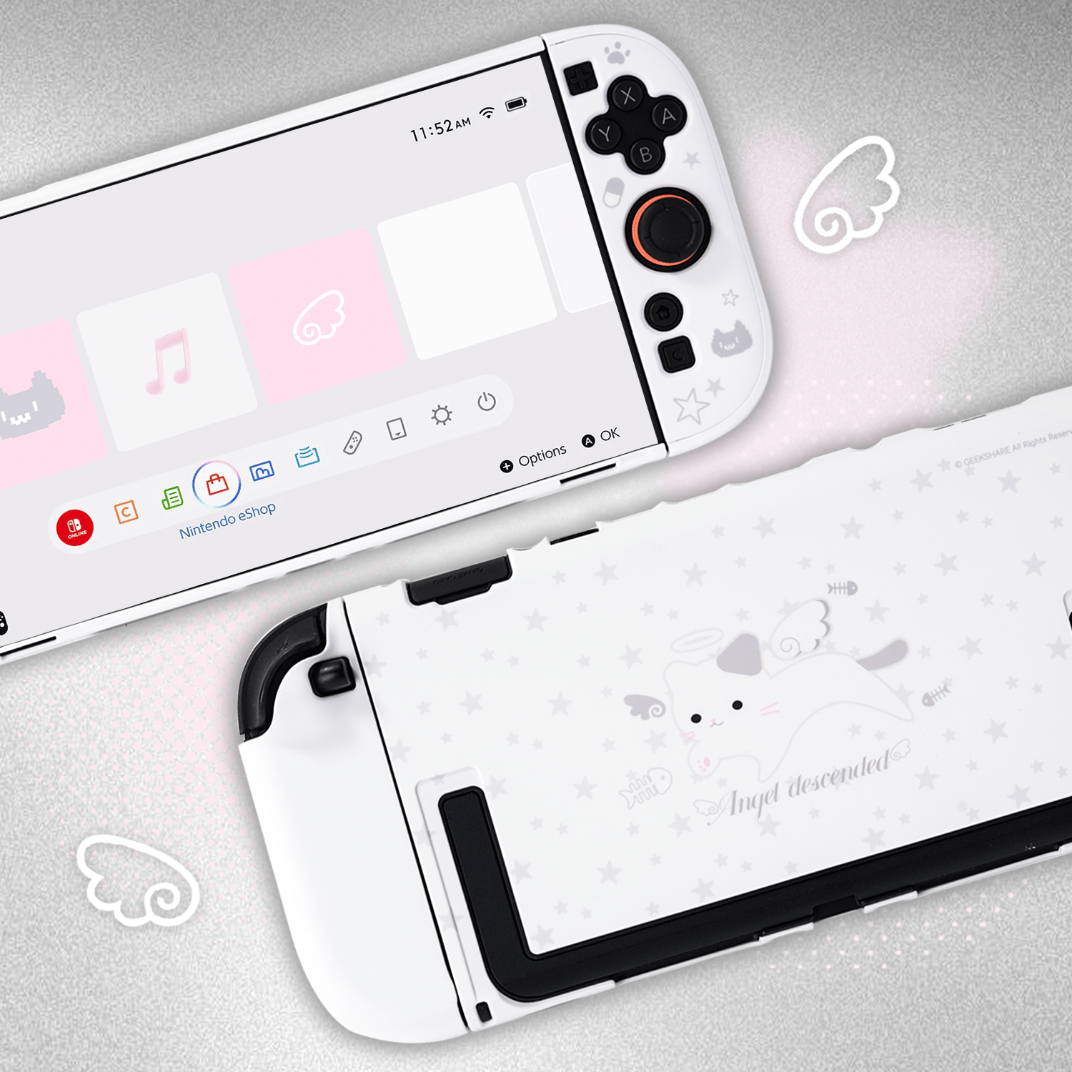 GeekShare Star Cat Split Hollow Protective Case for Switch 2 GeekShare Star Cat Split Hollow Protective Case for Switch 2