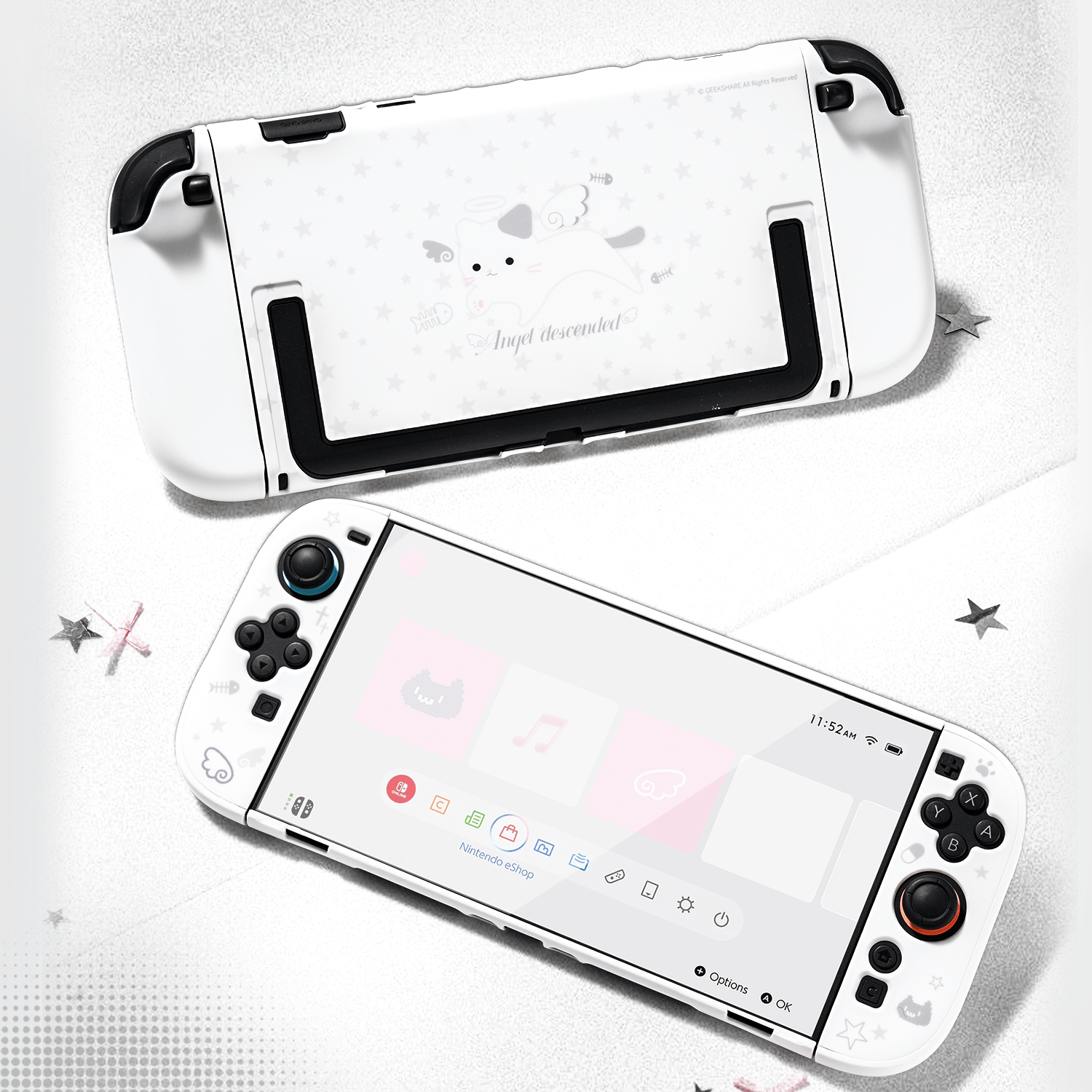 Star Cat Split Hollow Case for Switch 2 & Switch OLED | GeekShare Star Cat Split Hollow Case for Switch 2 & Switch OLED | GeekShare