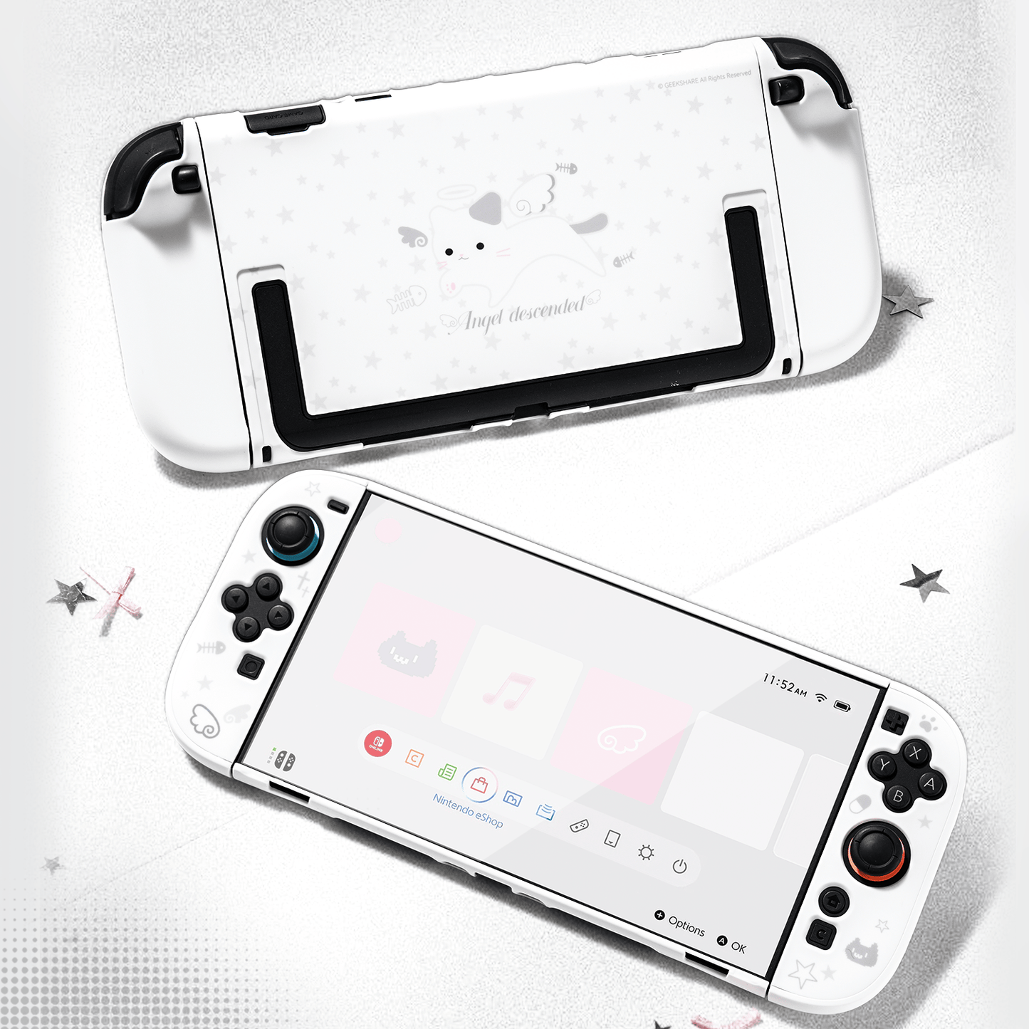 GeekShare Star Cat Split Hollow Protective Case for Switch 2 GeekShare Star Cat Split Hollow Protective Case for Switch 2