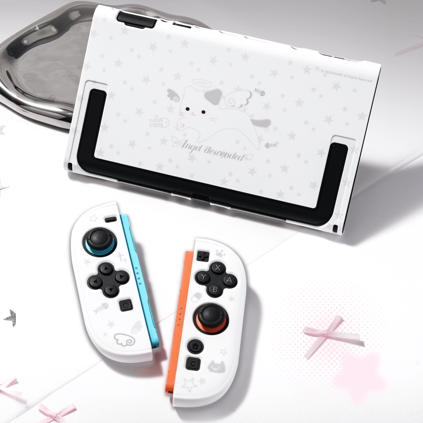 GeekShare Star Cat Split Hollow Protective Case for Switch 2 GeekShare Star Cat Split Hollow Protective Case for Switch 2