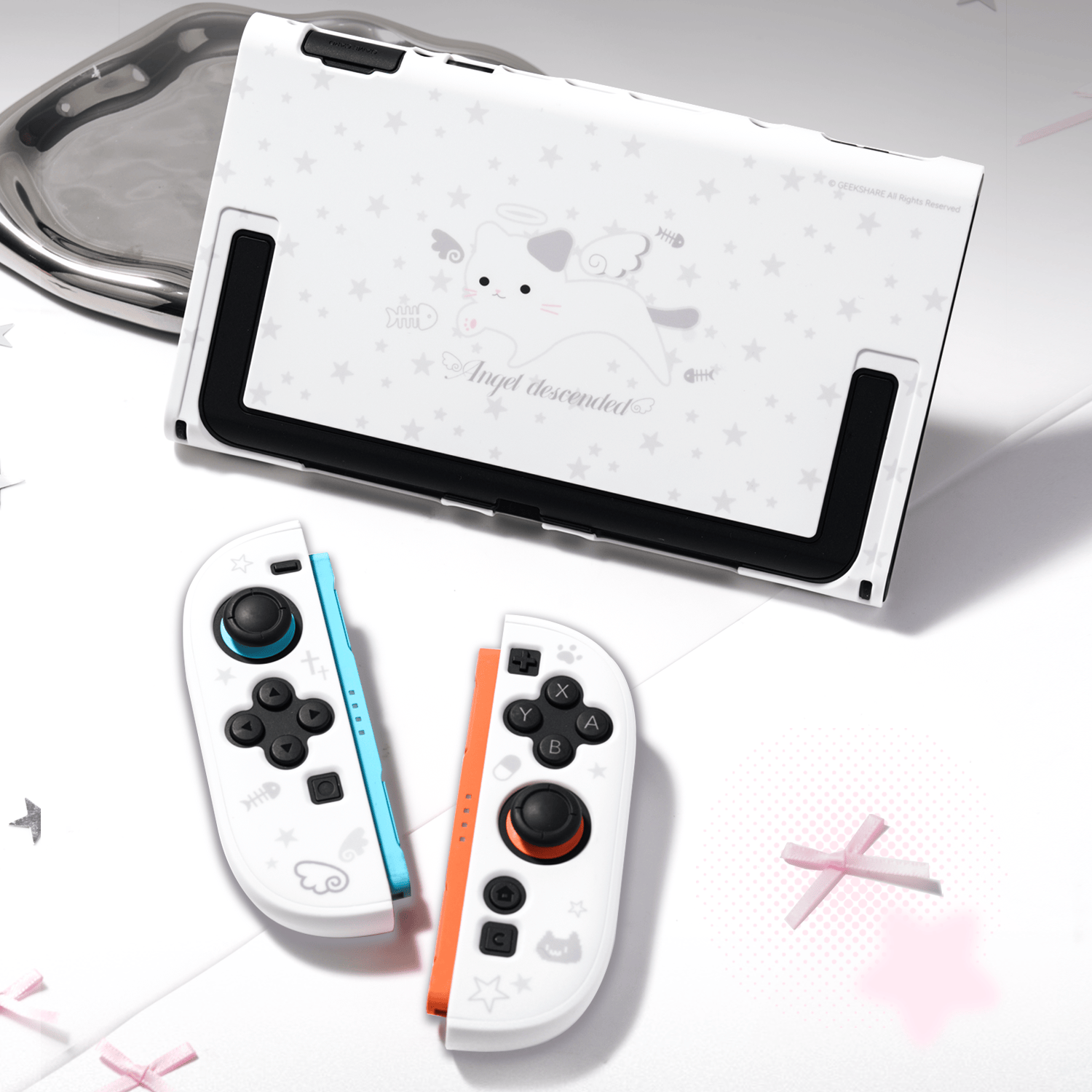 GeekShare Star Cat Split Hollow Protective Case for Switch 2 GeekShare Star Cat Split Hollow Protective Case for Switch 2