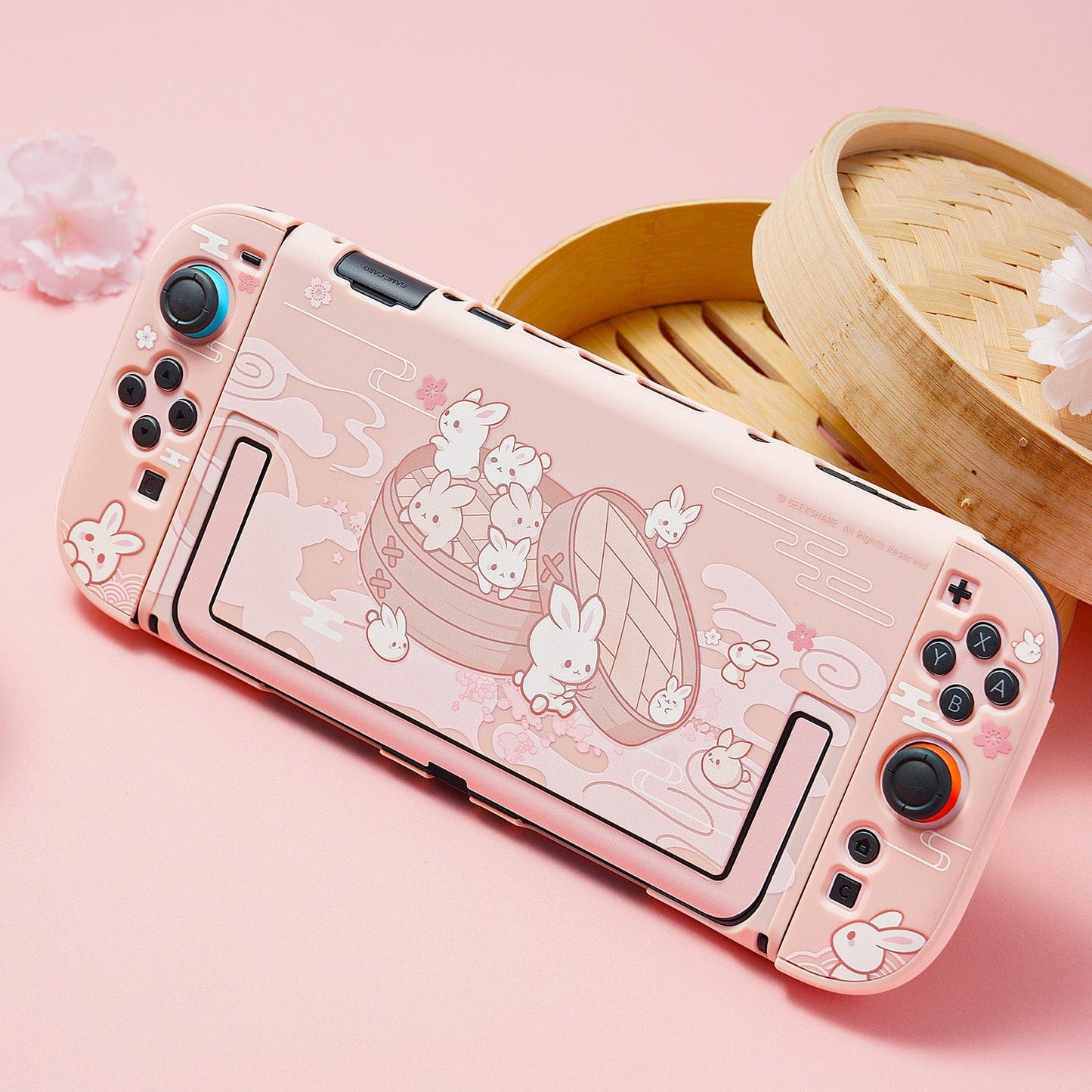 GeekShare Steamed Bun Rabbit  Protective Case for Switch 2 GeekShare Steamed Bun Rabbit  Protective Case for Switch 2