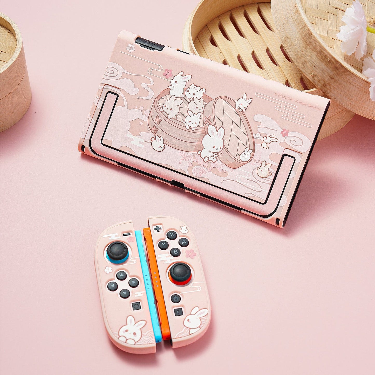 GeekShare Steamed Bun Rabbit  Protective Case for Switch 2 GeekShare Steamed Bun Rabbit  Protective Case for Switch 2
