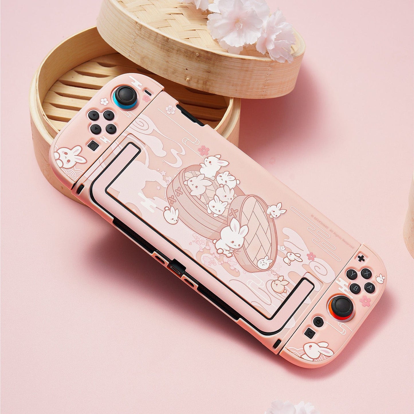 GeekShare Steamed Bun Rabbit  Protective Case for Switch 2 GeekShare Steamed Bun Rabbit  Protective Case for Switch 2