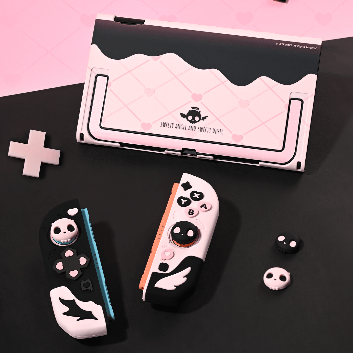 GeekShare Sweet Skull Silicone Controller Grip Case Set for Switch 2 GeekShare Sweet Skull Silicone Controller Grip Case Set for Switch 2