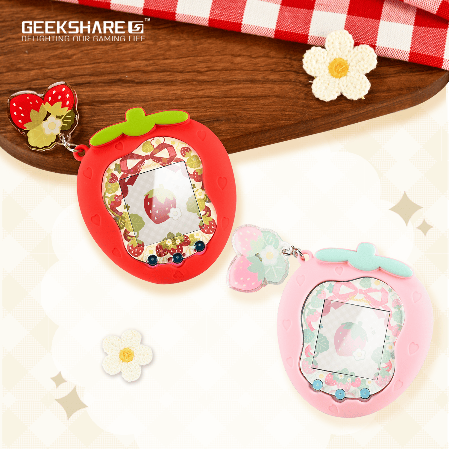 GeekShare Tamagotchi Uni Case - Creamy Strawberry GeekShare Tamagotchi Uni Case - Creamy Strawberry