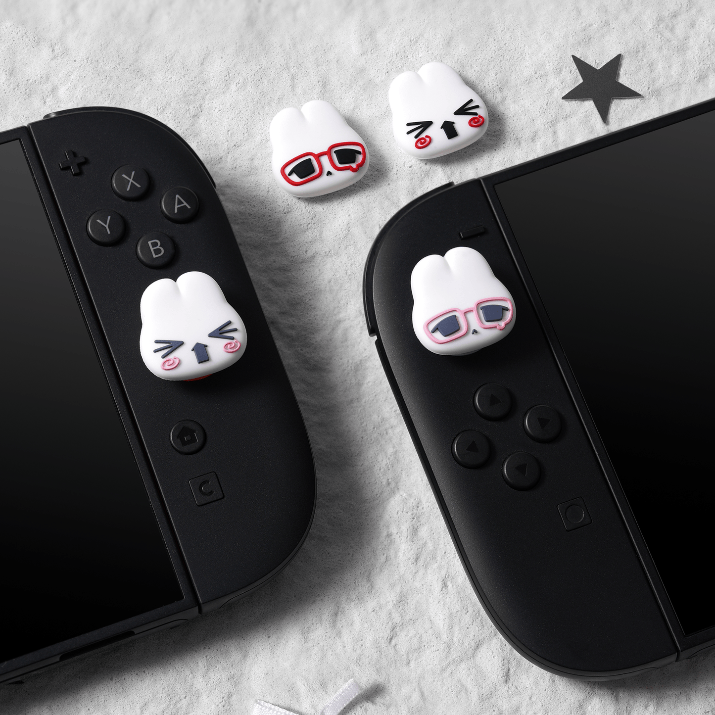 GeekShare Vintage Bunny Thumb Grip Caps for switch 2 GeekShare Vintage Bunny Thumb Grip Caps for switch 2