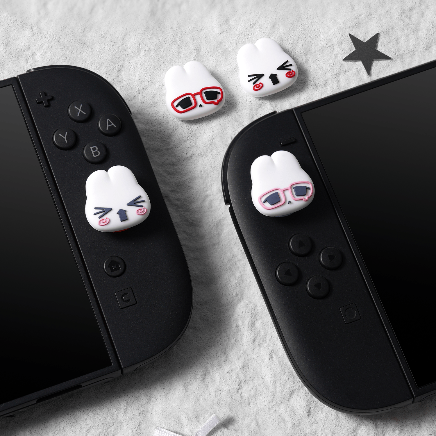 GeekShare Vintage Bunny Thumb Grip Caps for switch 2 GeekShare Vintage Bunny Thumb Grip Caps for switch 2