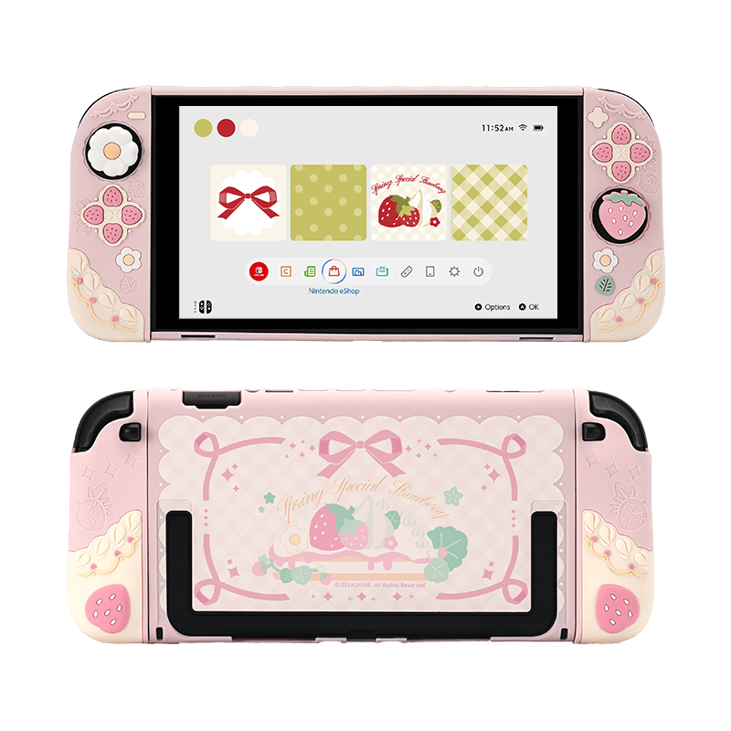 Nov 20 Sale: Cream Strawberry Series Protective Case for Switch 2 Nov 20 Sale: Cream Strawberry Series Protective Case for Switch 2