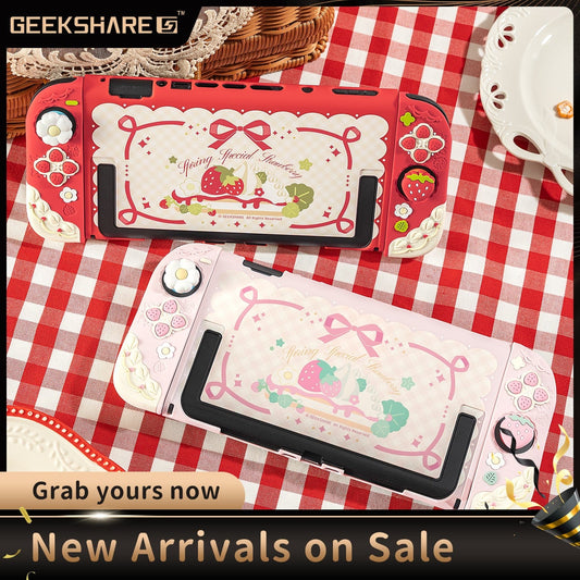 Nov 20 Sale: Cream Strawberry Series Protective Case for Switch 2 Nov 20 Sale: Cream Strawberry Series Protective Case for Switch 2