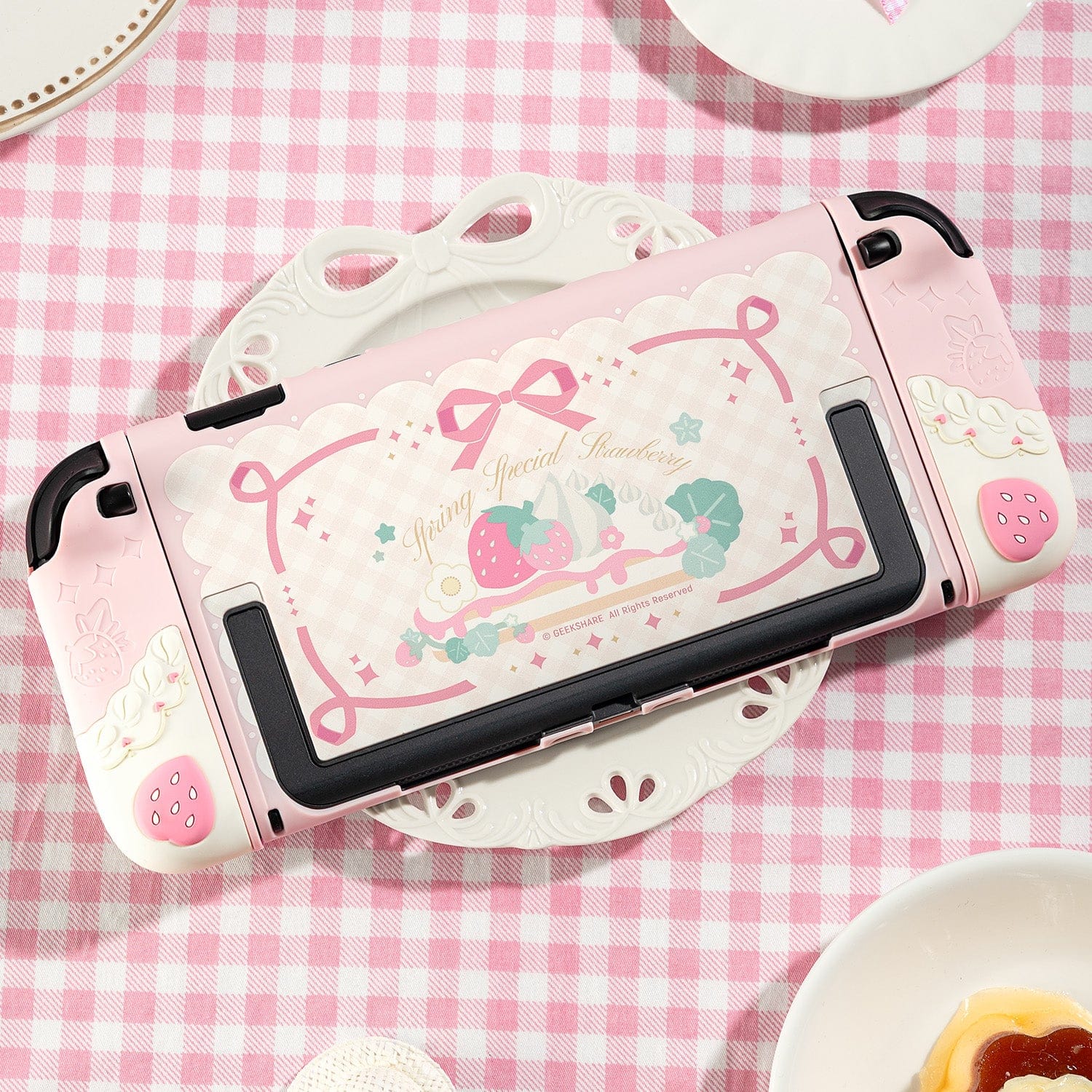 Nov 20 Sale: Cream Strawberry Series Protective Case for Switch 2 Nov 20 Sale: Cream Strawberry Series Protective Case for Switch 2