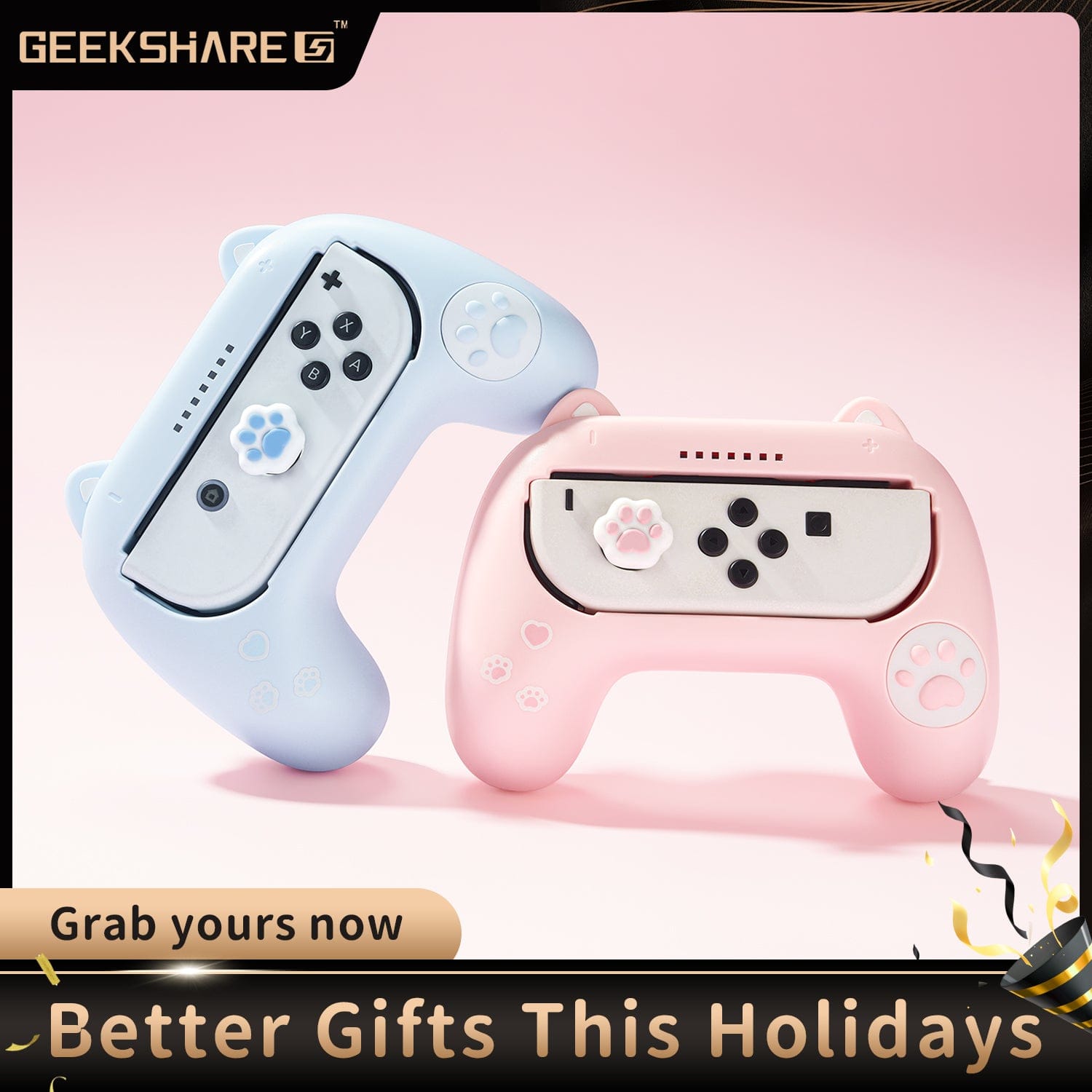 Cat Ear Grips For Nintendo Switch Joycon Cat Ear Grips For Nintendo Switch Joycon