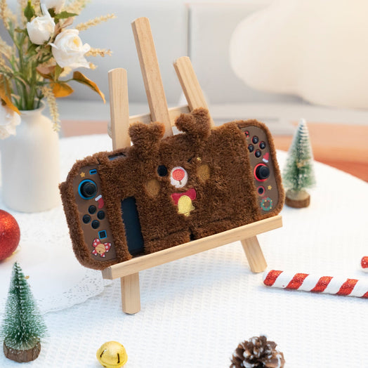 GeekShare Plush Reindeer Protective Case for Regular Switch