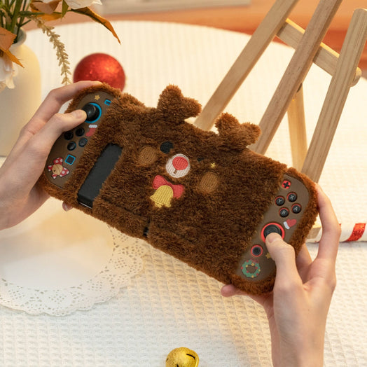 GeekShare Plush Reindeer Protective Case for Regular Switch