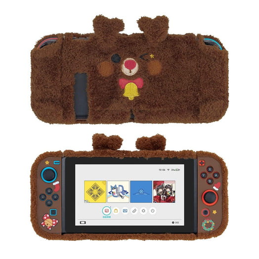 GeekShare Plush Reindeer Protective Case for Regular Switch