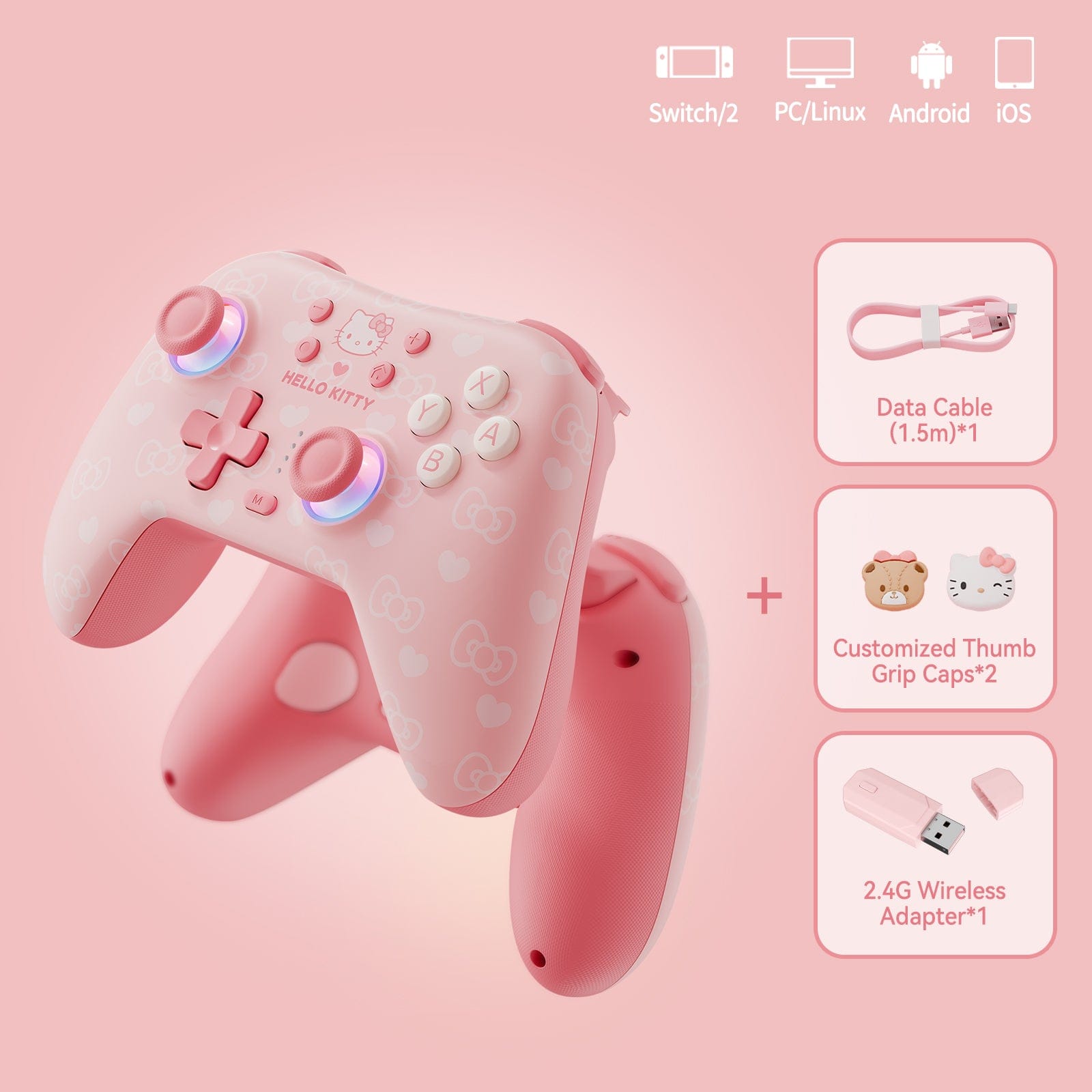 GeekShare Sanrio Cute Series | Switch Case & Wireless Controller Combo GeekShare Sanrio Cute Series | Switch Case & Wireless Controller Combo