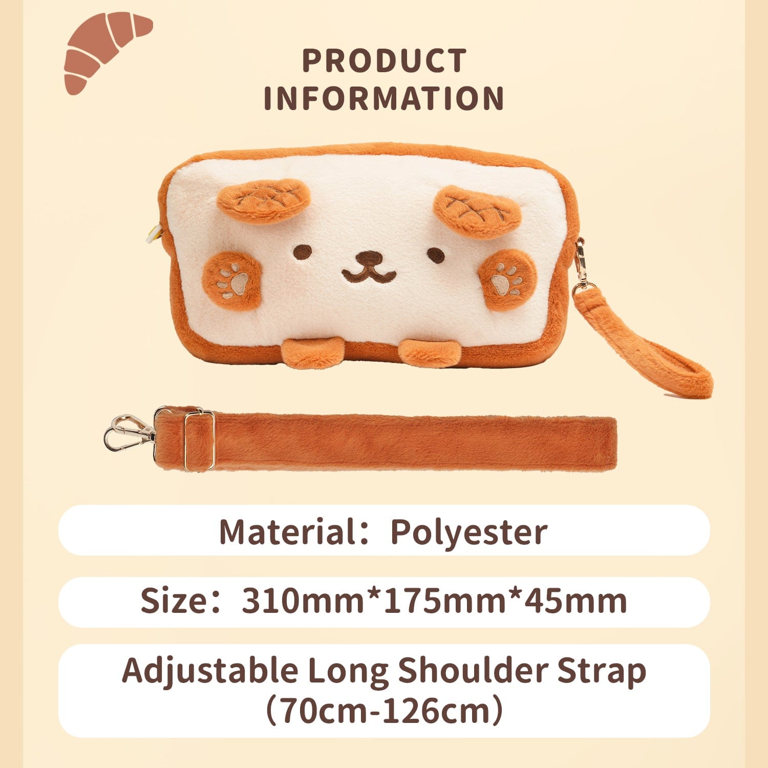 GeekShare Toast Plush Carrying Bag