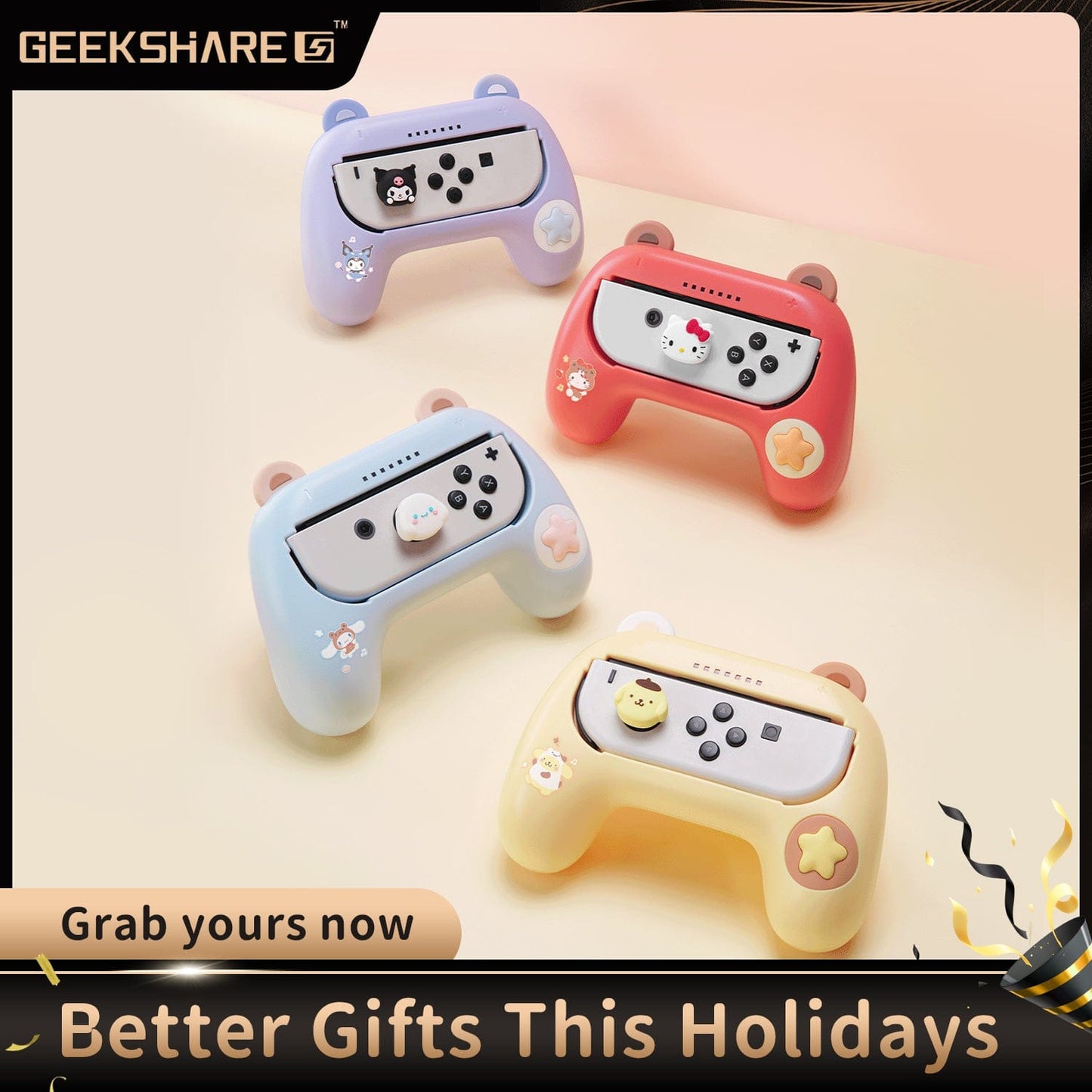 GeekShare x Sanrio  Grips for  Switch/OLED Joy-Con GeekShare x Sanrio  Grips for  Switch/OLED Joy-Con