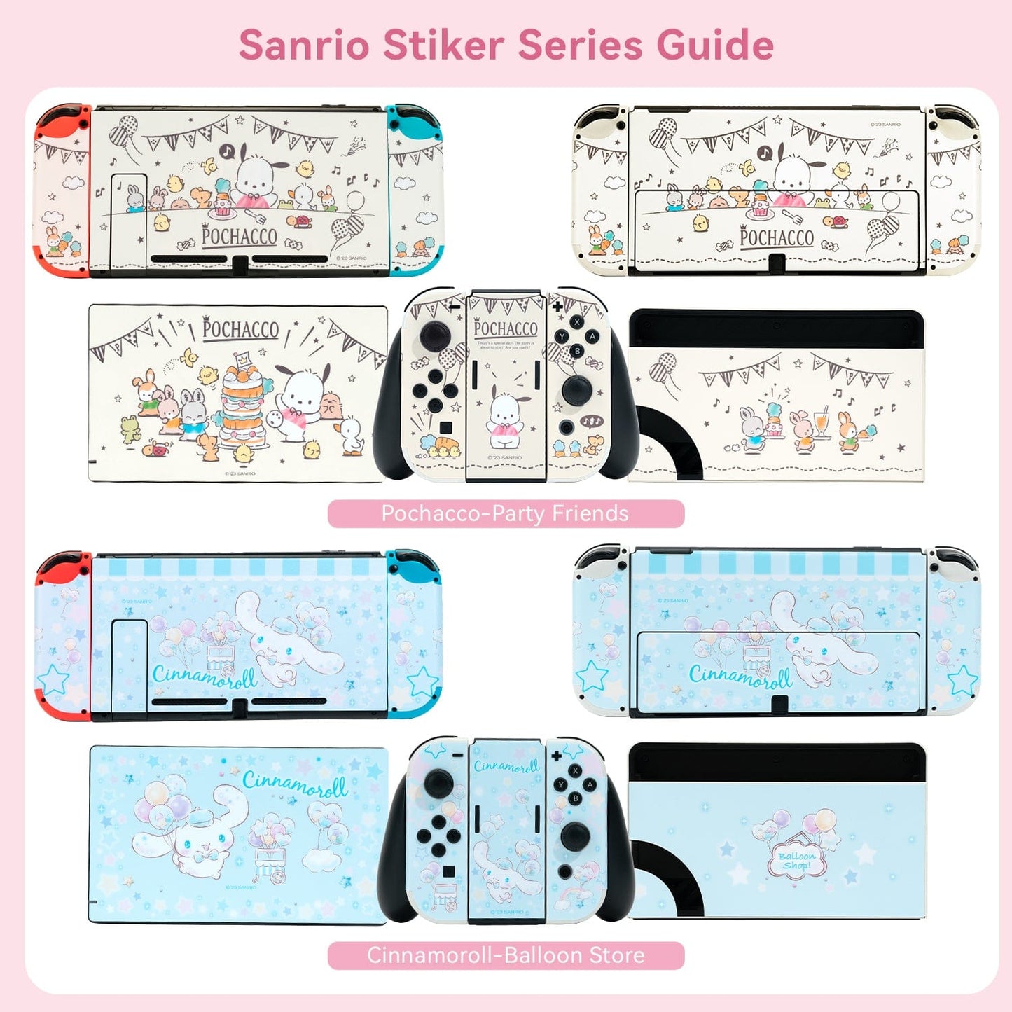 GeekShare x Sanrio Nintendo Switch&OLED Stickers