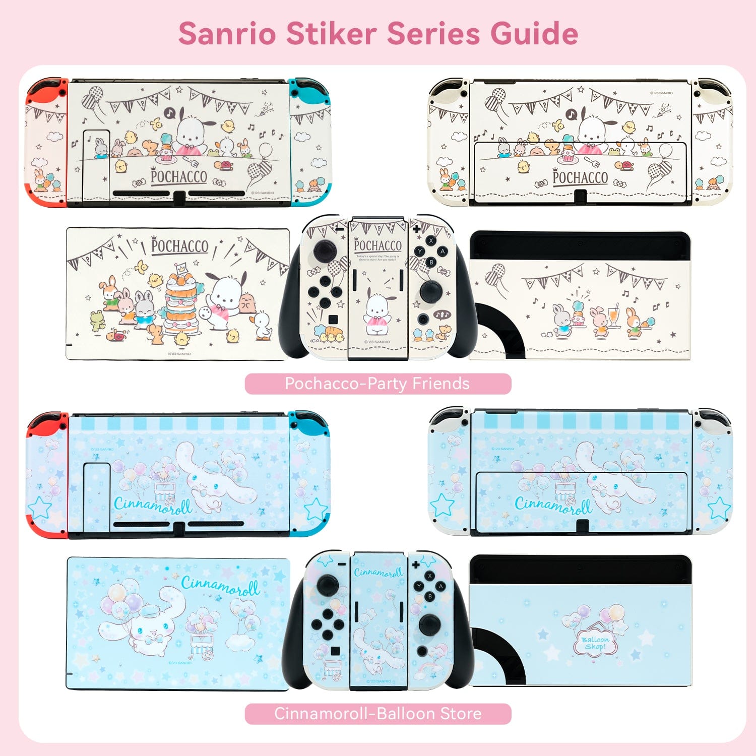 GeekShare x Sanrio Nintendo Switch&OLED Stickers