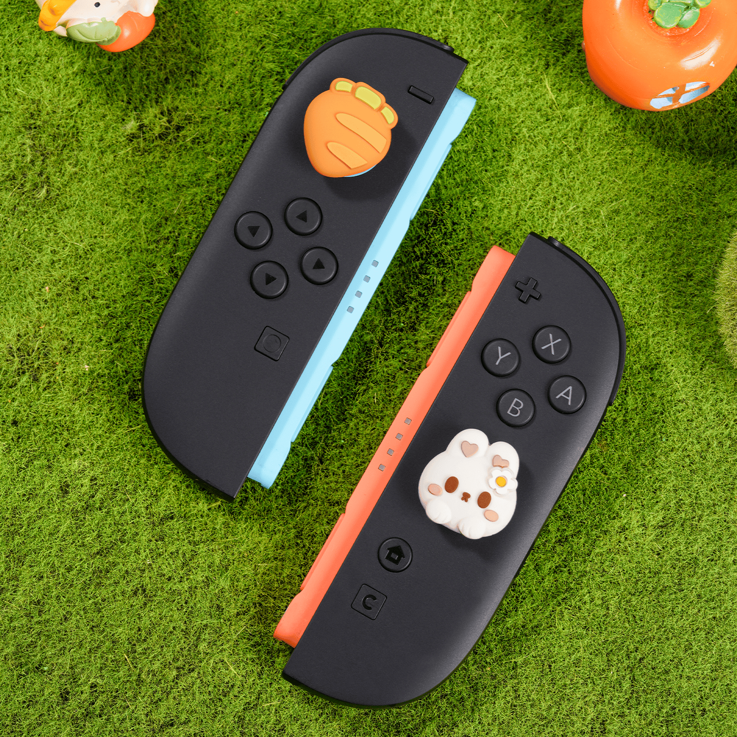 GeekShare Carrot Bunny Thumb Grip Caps for Switch 2 GeekShare Carrot Bunny Thumb Grip Caps for Switch 2