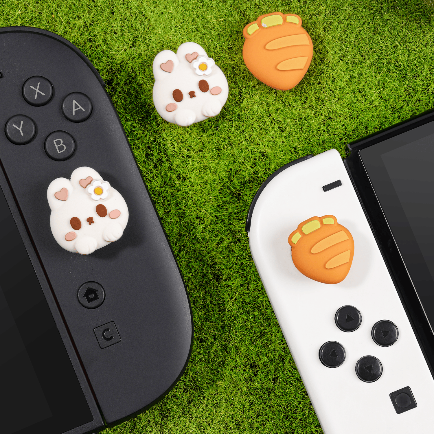 GeekShare Carrot Bunny Thumb Grip Caps for Switch 2 GeekShare Carrot Bunny Thumb Grip Caps for Switch 2