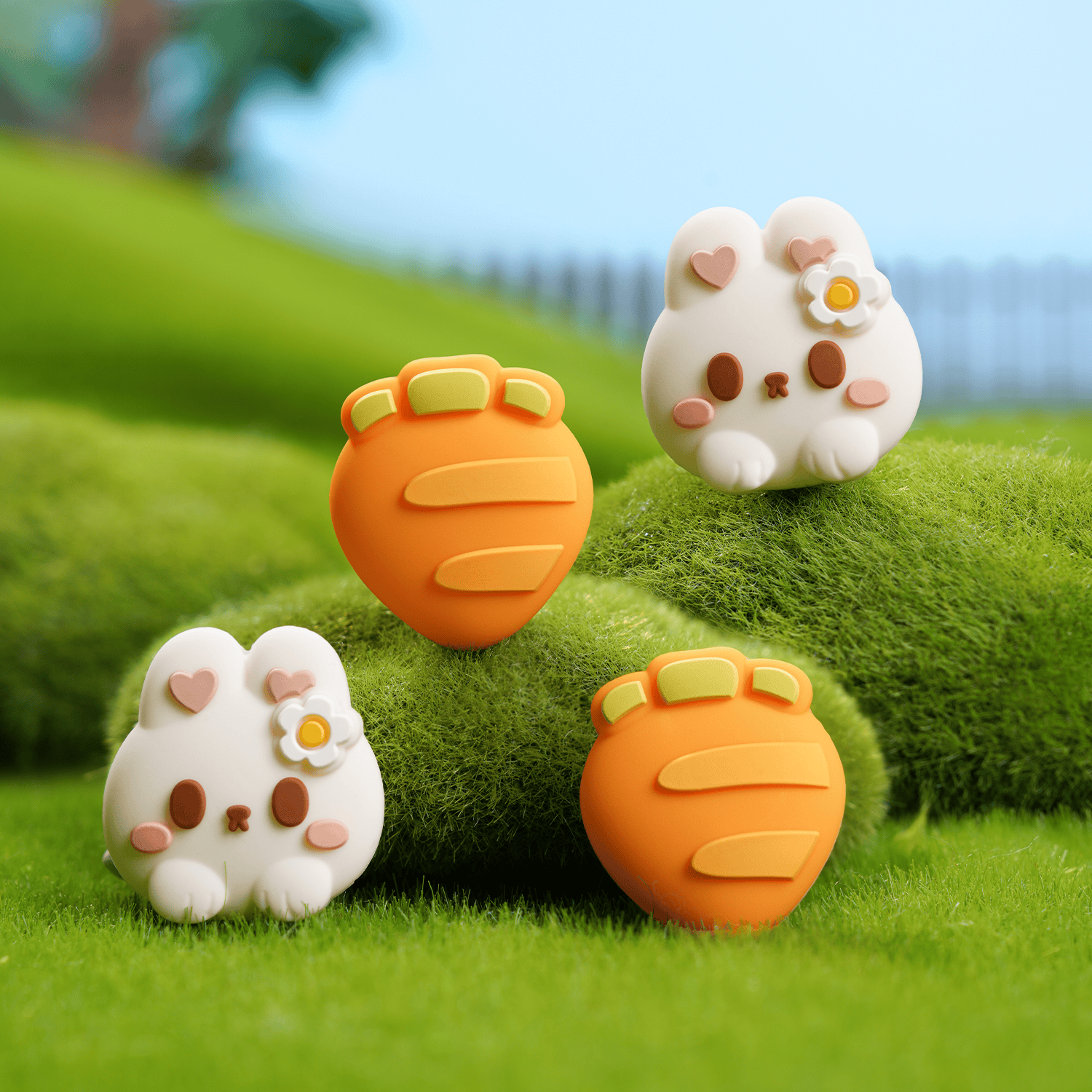 GeekShare Carrot Bunny Thumb Grip Caps for Switch 2 GeekShare Carrot Bunny Thumb Grip Caps for Switch 2